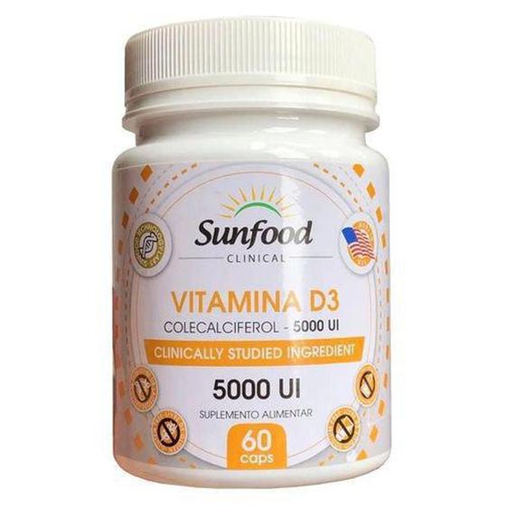 Imagem de Vitamina d3 5000ui sunfood 60 caps