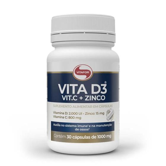 Imagem de Vitamina D3 + C + Zinco - 30 cápsulas