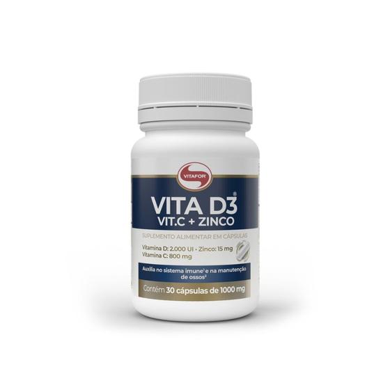 Vitamina D3 com Vit. C e Zinco 30 caps. Vitafor Menor preço em Vitamina D3 com Vit. C e Zinco 30 caps. Vitafor