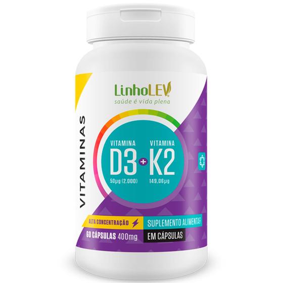 Imagem de Vitamina D3 + K2 - Colecalciferol + Menaquinona 7 - 60 cápsulas