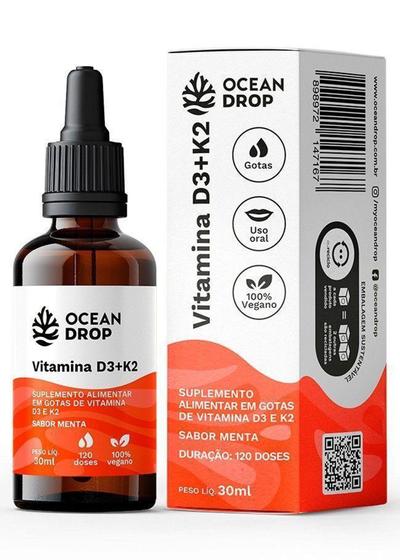 Imagem de Vitamina D3+K2 em Gotas 30ml Ocean Drop