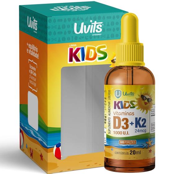 Imagem de Vitamina D3 + K2 Kids em Gotas 20ml - Uvits