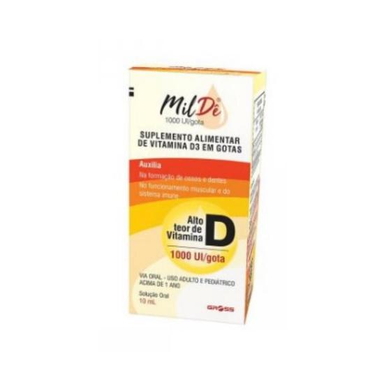 Imagem de Vitamina D3 Mildê 1.000Ui Com 10Ml