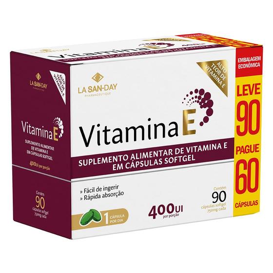 Imagem de Vitamina e 400ui leve 90 / pague 60 cáps - la san-day