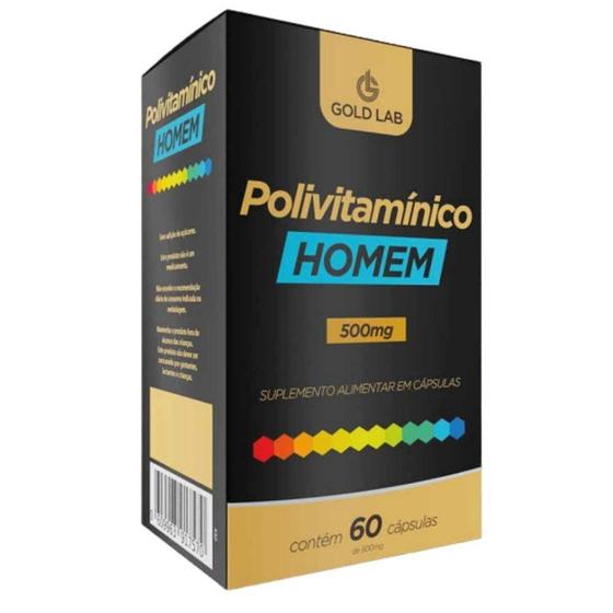 Imagem de Vitamina homem 500mg com 60 capsulas gold lab