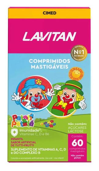 Imagem de Vitamina Infantil Lavitan Mastigável Rosa 60 Cpr  Cimed