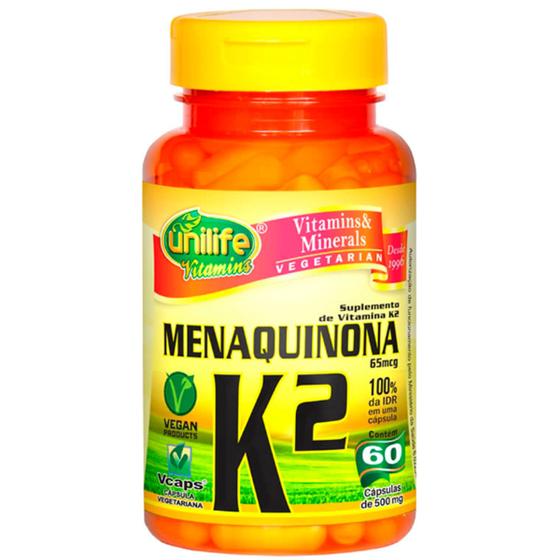 Imagem de Vitamina K2 60 Cápsulas- 500 Mg Unilife