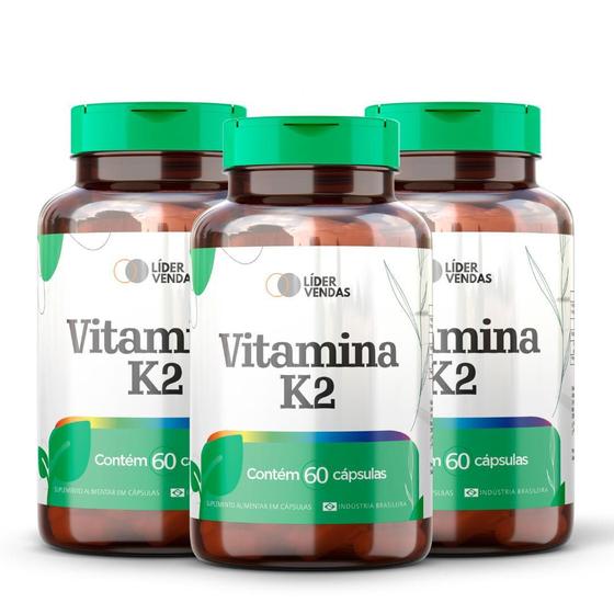 Imagem de Vitamina K2 Com 60 Cápsulas Kit 3 Potes