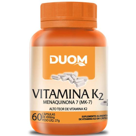 Imagem de Vitamina k2 menaquinona 7 mk-7 apenas 1 cápsula ao dia 60 capsulas - duom