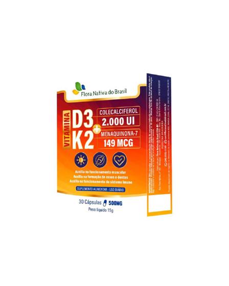 Imagem de Vitamina k2 (Mk-7) + Vitamina D3 30 cápsulas - Flora Nativa