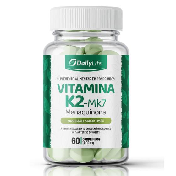 Imagem de Vitamina K2 MK7 60 Comprimidos Sabor Limão - Daily Life