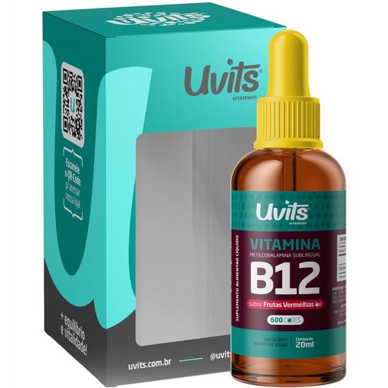 Imagem de Vitamina Metilcobalamina B12 Gotas Liquida Sublingual Uvits