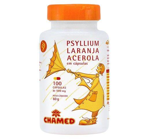 Imagem de Vitamina Psyllium, Laranja E Acerola 100 Cápsulas - Chamel