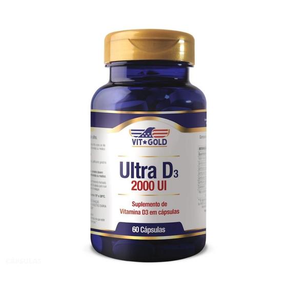 Imagem de Vitamina Ultra D3 2000UI Vitgold 60 cápsulas