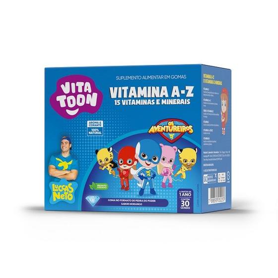 Imagem de Vitamina Vitatoon A-Z C/30 Gomas Sabor Morango - Maxinutri