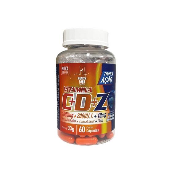 Imagem de Vitaminas c+d+z health labs 60 capsulas