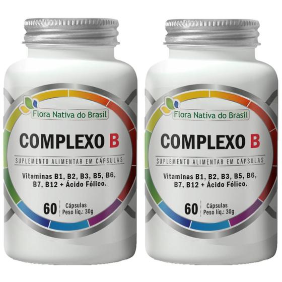 Vitaminas Complexo B 2 X 60 Cápsulas 500mg - Flora Nativa Menor preço em Vitaminas Complexo B 2 X 60 Cápsulas 500mg - Flora Nativa