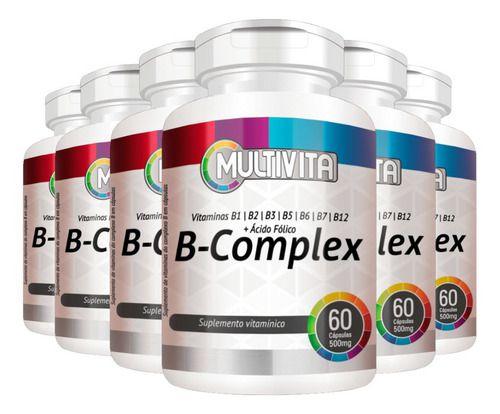 Vitaminas Complexo B 6 X 60 Cápsulas 500mg - Flora Nativa - Complexo B ...