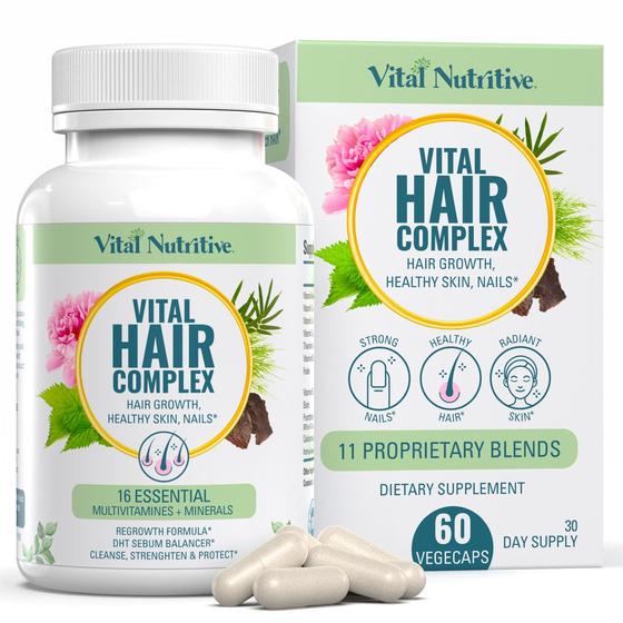 Imagem de Vitaminas para crescimento capilar VITAL NUTRITIVE Vital Hair Complex 60 cápsulas