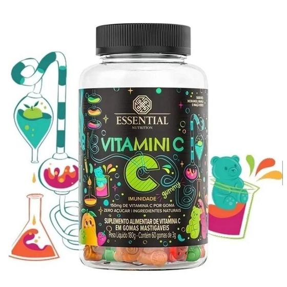 Imagem de Vitamini C Pote 180g/60un Essential - ESSENTIAL NUTRITION