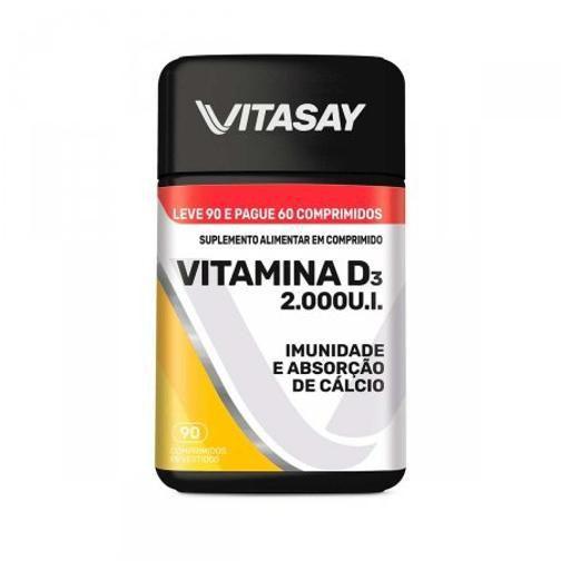 Imagem de Vitasay Vitamina D 2.000 U.I 90 Comprimidos Suplemento