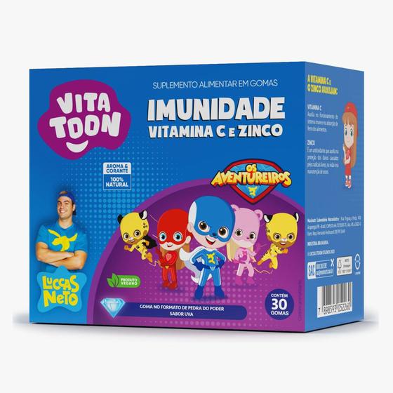 Imagem de Vitatoon imunidade vit c + zn 2g -uva -30gomas maxinutri