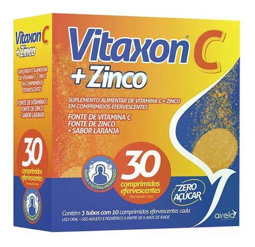 Imagem de Vitaxon C 1g Zinco Cp Eferv Com 30 Laranja - Vitam C + Zinco