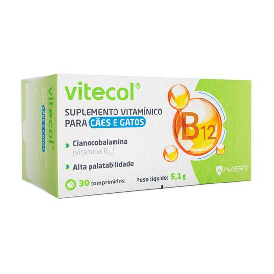 Imagem de Vitecol Suplemento Vitamínico Cães E Gatos 30 Comprimidos