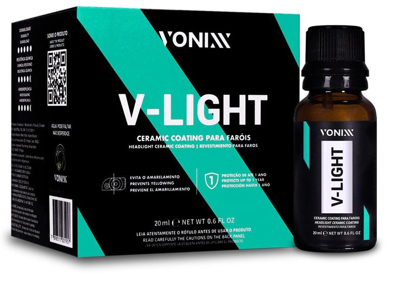 Vitrificador Para Farol V-light Vonixx Ceramic Coating 20ml Menor preço em Vitrificador Para Farol V-light Vonixx Ceramic Coating 20ml
