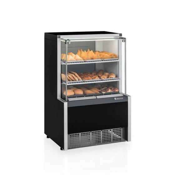 Imagem de Vitrine Estufa com Bandeja 75 cm Preto 220V Gelopar MEQA-075R