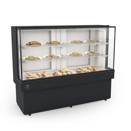 Imagem de Vitrine Neutra Confeitaria Vanguard Plus Cvps1450 Grafite Com Led 220V - Refrimate