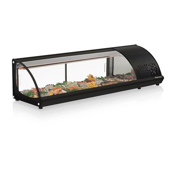 Imagem de Vitrine Refrigerada de Bancada 160 cm Preto 127V Gelopar GVRB-160