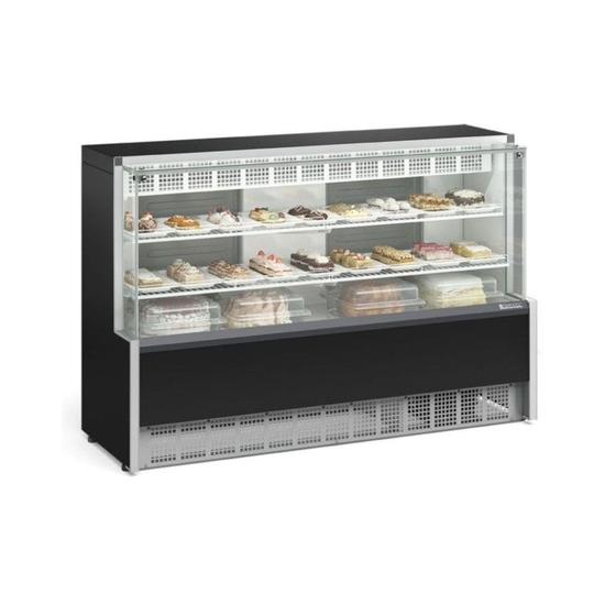 Imagem de Vitrine Refrigerada Dupla Função 1,75M Preta GPEA-175R Gelopar 220v