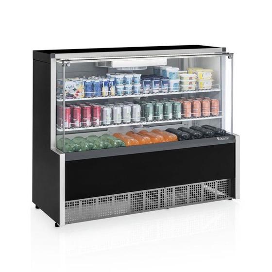 Imagem de Vitrine Refrigerada Gelopar Ar Forçado 140 cm Preto 127V GPFA-140R