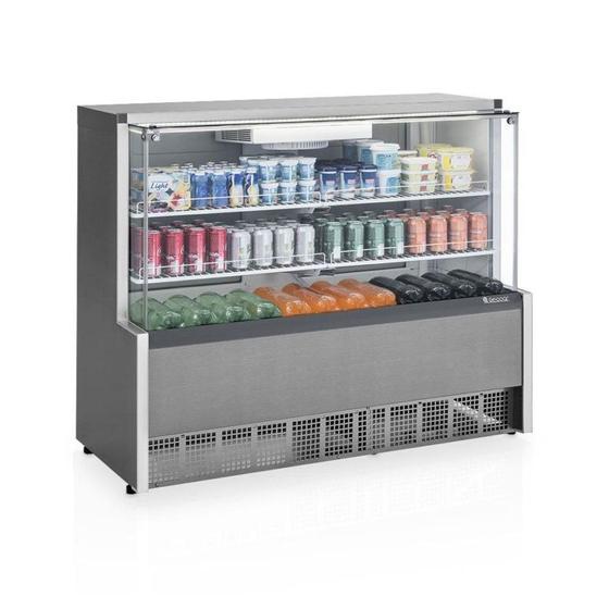 Imagem de Vitrine Refrigerada Gelopar Ar Forçado 1,40 m Inox 127V GPFA-140R