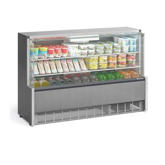 Imagem de Vitrine Refrigerada Gelopar Ar Forçado 175 cm Inox 127V GPFA-175R