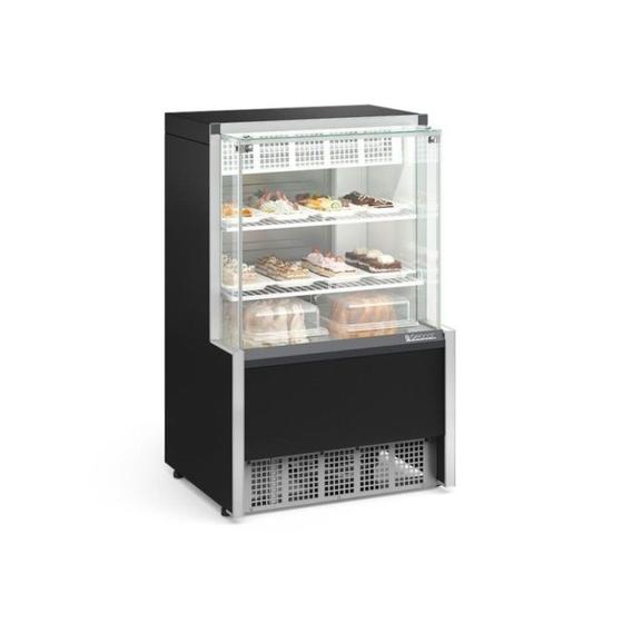 Imagem de Vitrine Refrigerada Gelopar Dupla Função 0,75M Preto Vidro Reto GPEA-075R PR 220v