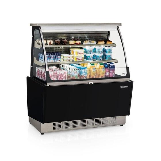 Imagem de Vitrine Refrigerada Gelopar Linha Goumert 110 cm Preto 220V GSRA-110P