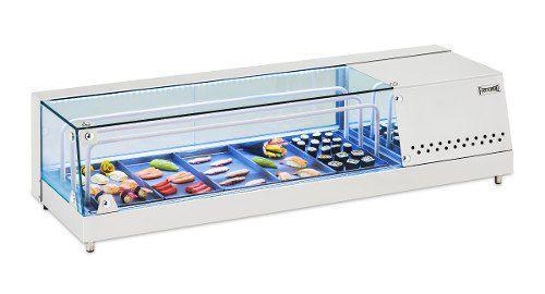 Imagem de Vitrine Refrigerada Inox Sushi Fritomaq 8 Bandejas