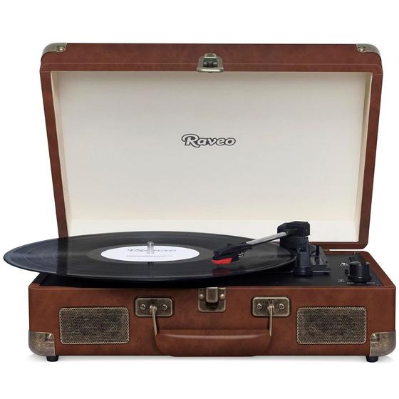 Imagem de Vitrola Raveo Sonetto Vintage Bluetooth USB 10W Marrom