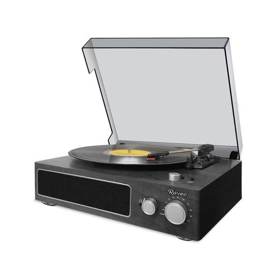 Vitrola Raveo Studio Bivolt Toca-Discos BT FM, USB AUX e saída para ...