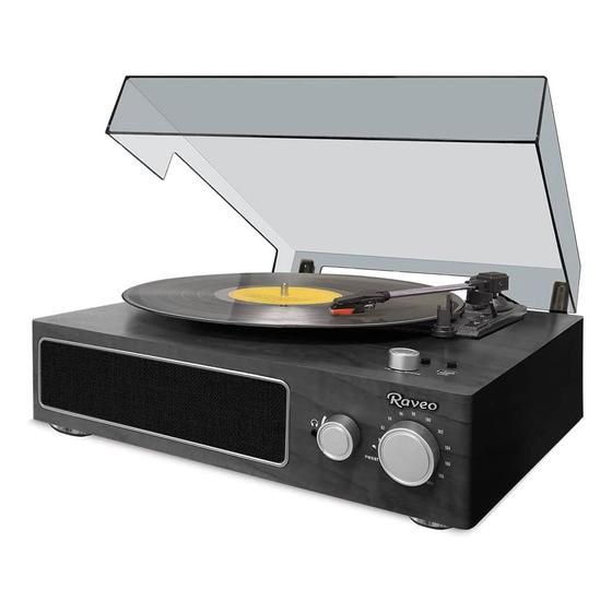 Imagem de Vitrola Raveo Studio Ebony Black Bluetooth e Usb Bivolt Cinza