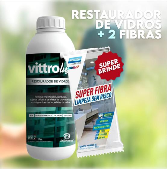 Imagem de Vittrolux Restauração Perfeita Vidro Removedor + 2 fibras