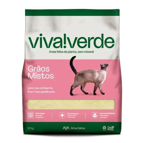 Imagem de Viva!verde areia higiênica grãos mistos 10kg