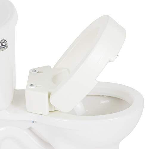 Imagem de Vive Toilet Seat Riser - Alça elevada elevada (fácil de limpar) para idosos, idosos, deficientes - Medical Handicap Bathroom Safety Recovery Height Chair Cushion Bowl Cover, Extensor portátil alto alto