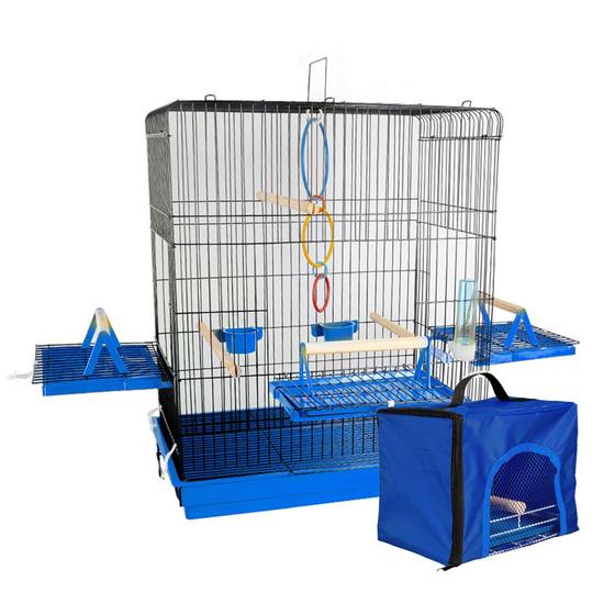 Viveiro Gaiola Calopsita Aves Grande Confort Triplex + Bolsa Menor preço em Viveiro Gaiola Calopsita Aves Grande Confort Triplex + Bolsa