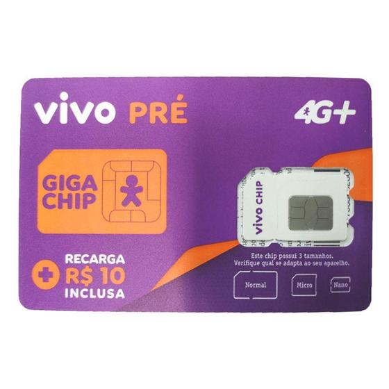 Vivo Chip 4G Pré Pago - Vivo Menor preço em Vivo Chip 4G Pré Pago - Vivo