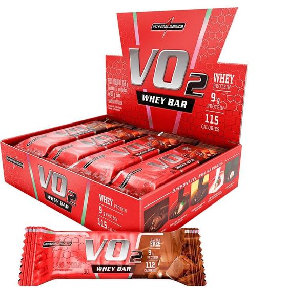 Imagem de Vo2 Slim Protein Bar Caixa (12 Unidades) - Sabor: Chocolate