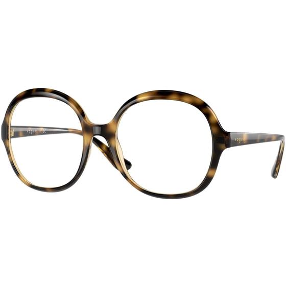 Imagem de Vogue 0VO5412 W656 Mulheres Havana Escuro Square Frame Eyeglass