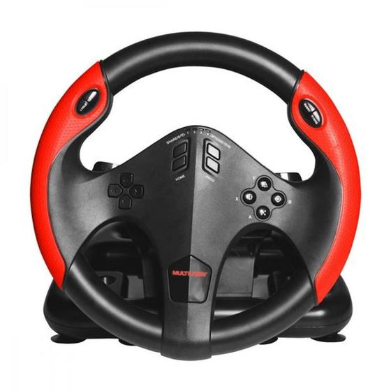 Imagem de Volante Corrida Gamer Com Marcha E Pedal Multilaser- Js087